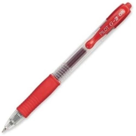 Pilot Pilot Corporation Of America 31105 UPC G2 Retractable Gel Ink Rolling Ball Pen .5mm Red 31105